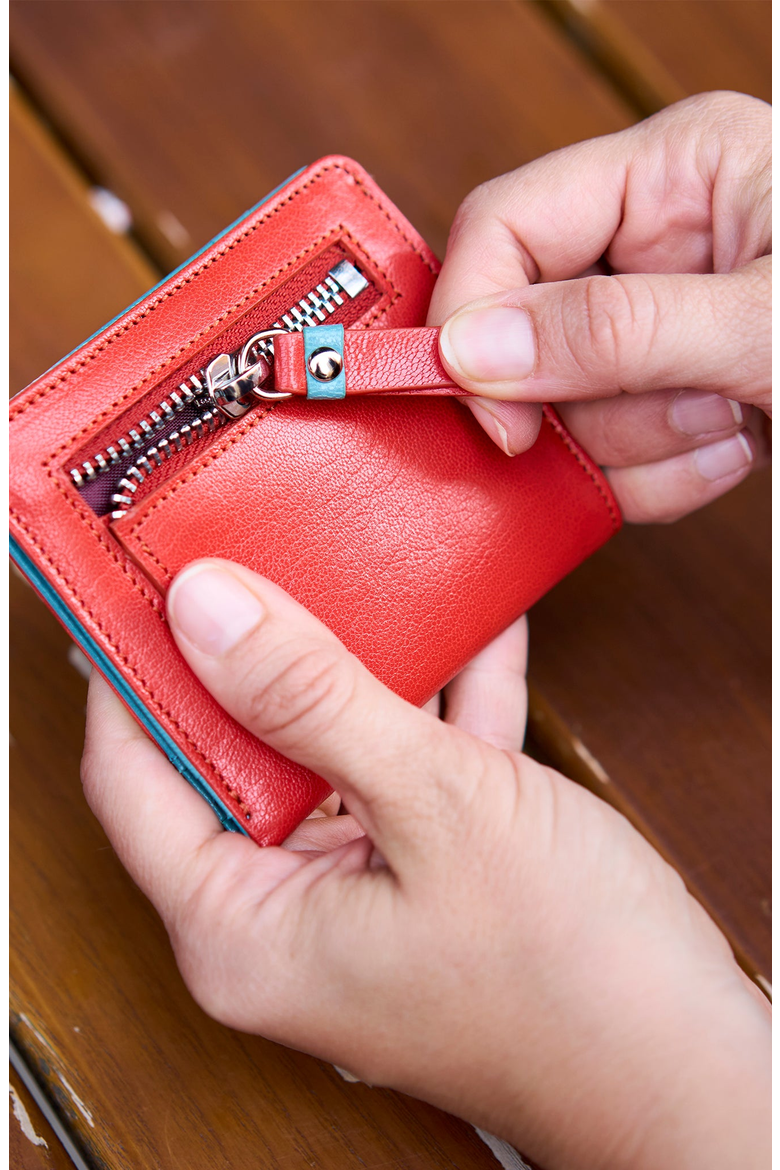 Siam Evening Wallet, Alternate, color, Orange / Sky