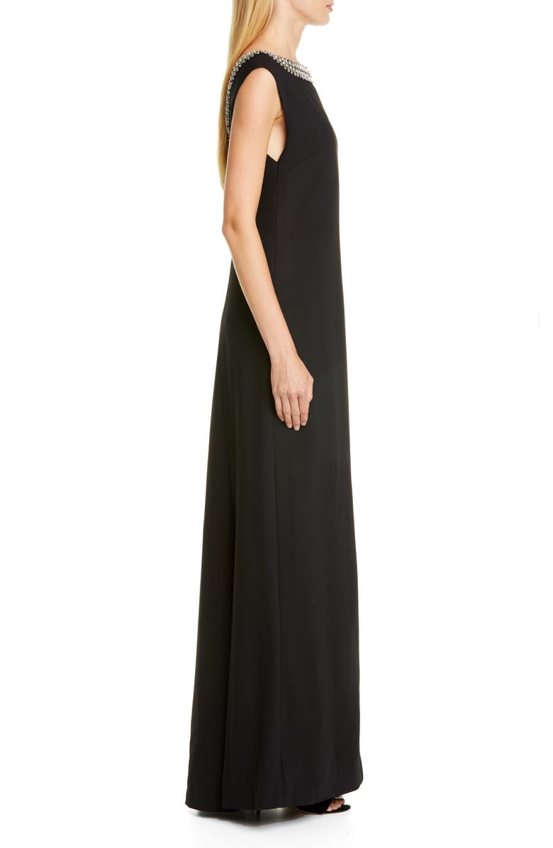Carolina Herrera Embellished Bateau Neck Gown, Alternate, color,