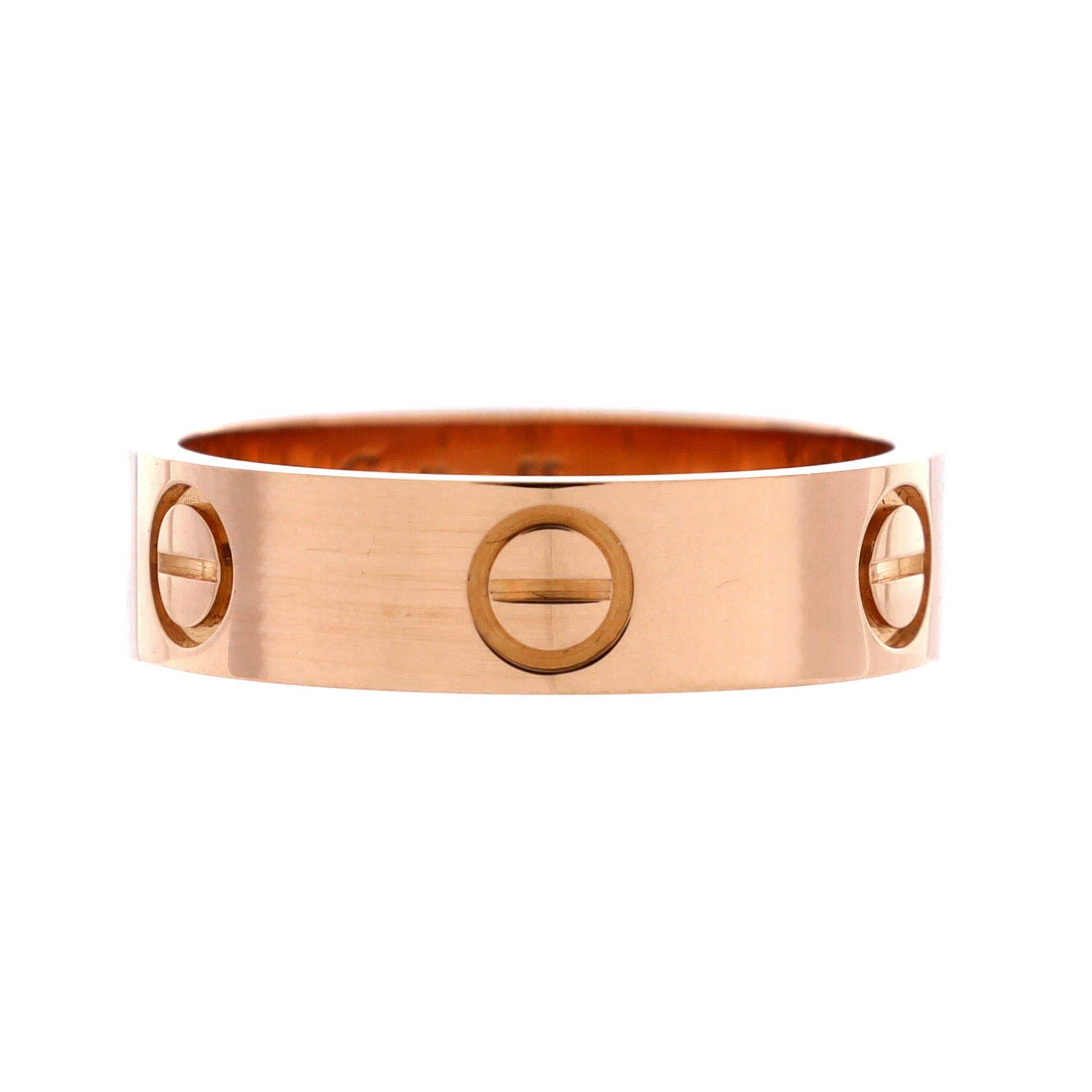 Love Band Ring 18K Rose Gold, Main, color, Metallic Gold