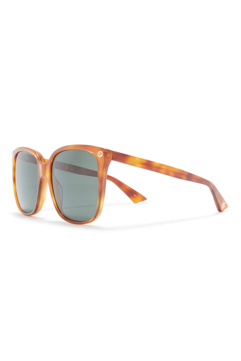 57mm Cat Eye Sunglasses, Alternate, color, HAVANA HAVANA GREEN