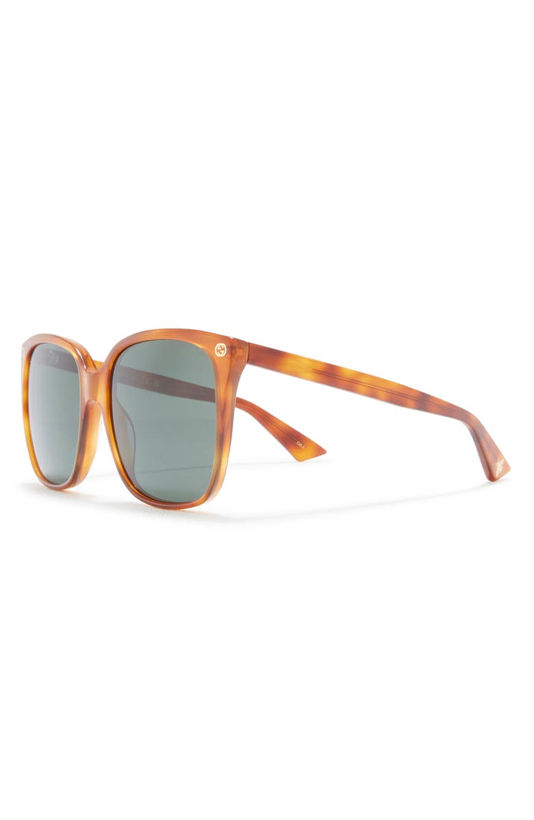 Gucci 57mm Cat Eye Sunglasses, Alternate, color, Havana Havana Green