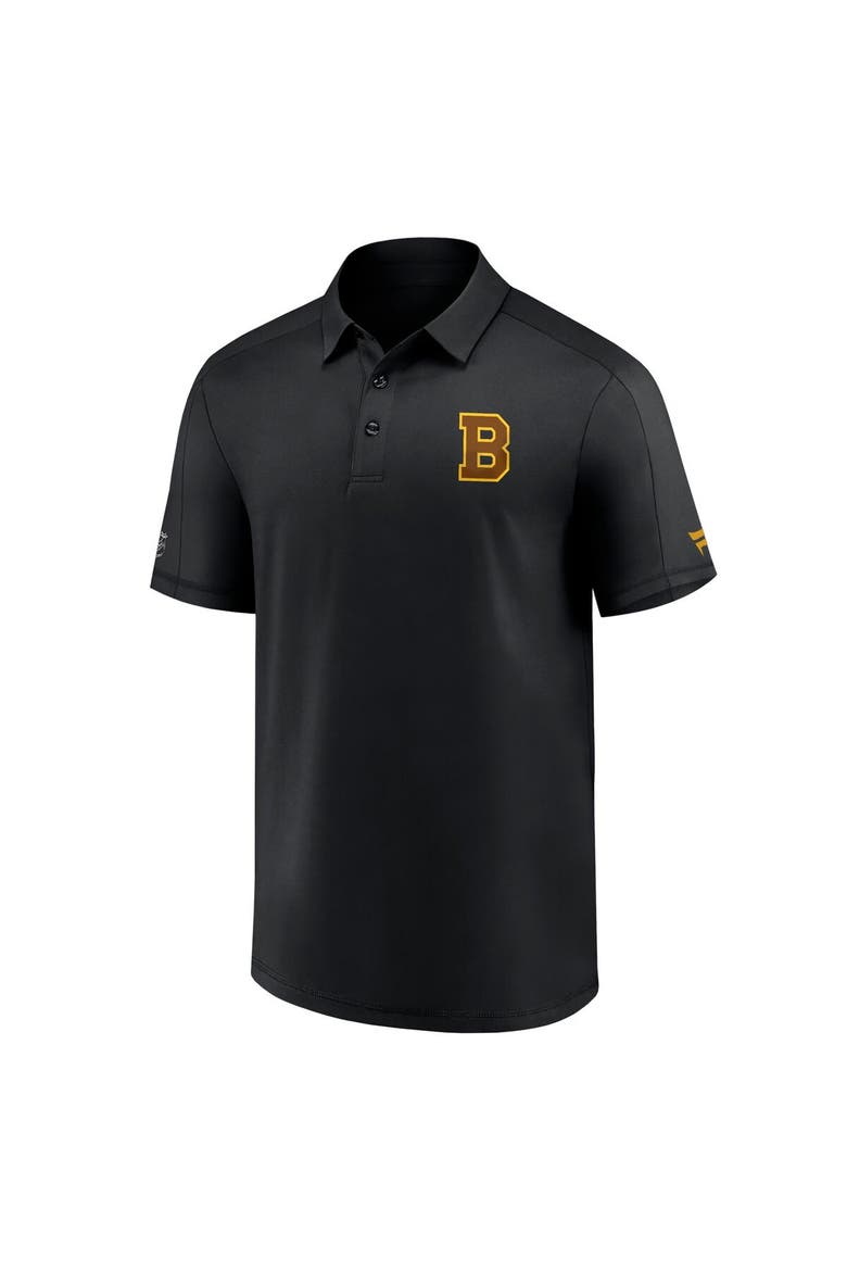 Men's Fanatics Branded Black Boston Bruins Authentic Pro Logo Polo, Alternate, color, Black