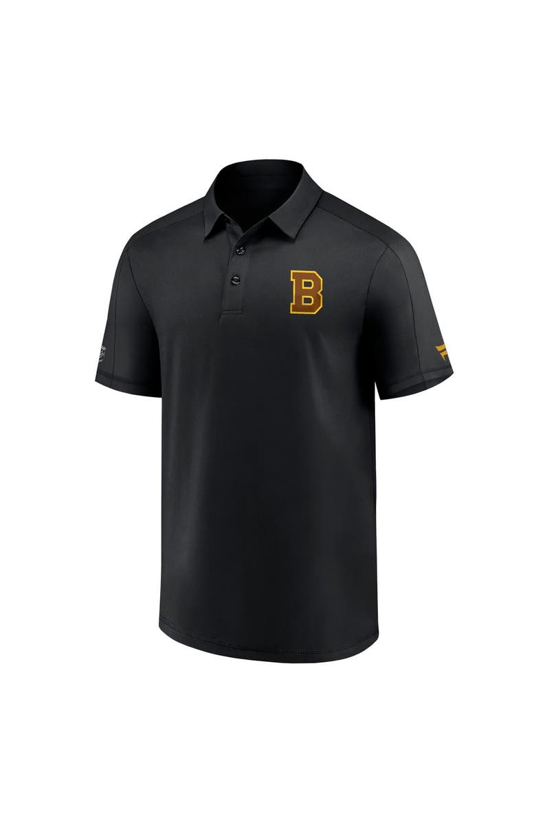 FANATICS Men's Fanatics Branded Black Boston Bruins Authentic Pro Logo Polo, Alternate, color, Black