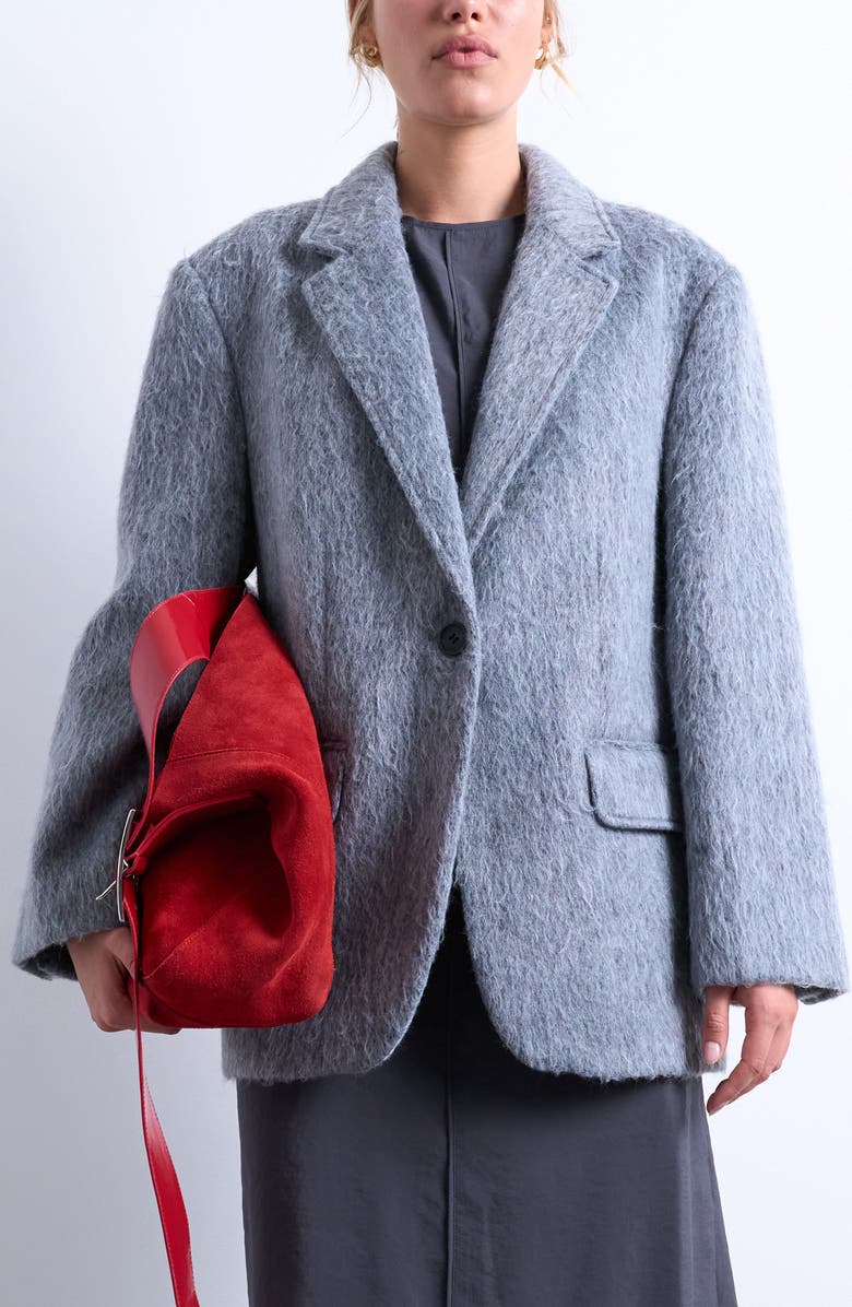 Topshop One-Button Blazer Coat, Main, color,