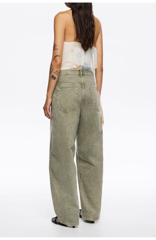 Bimba Y Lola Washed Denim Jeans In Green