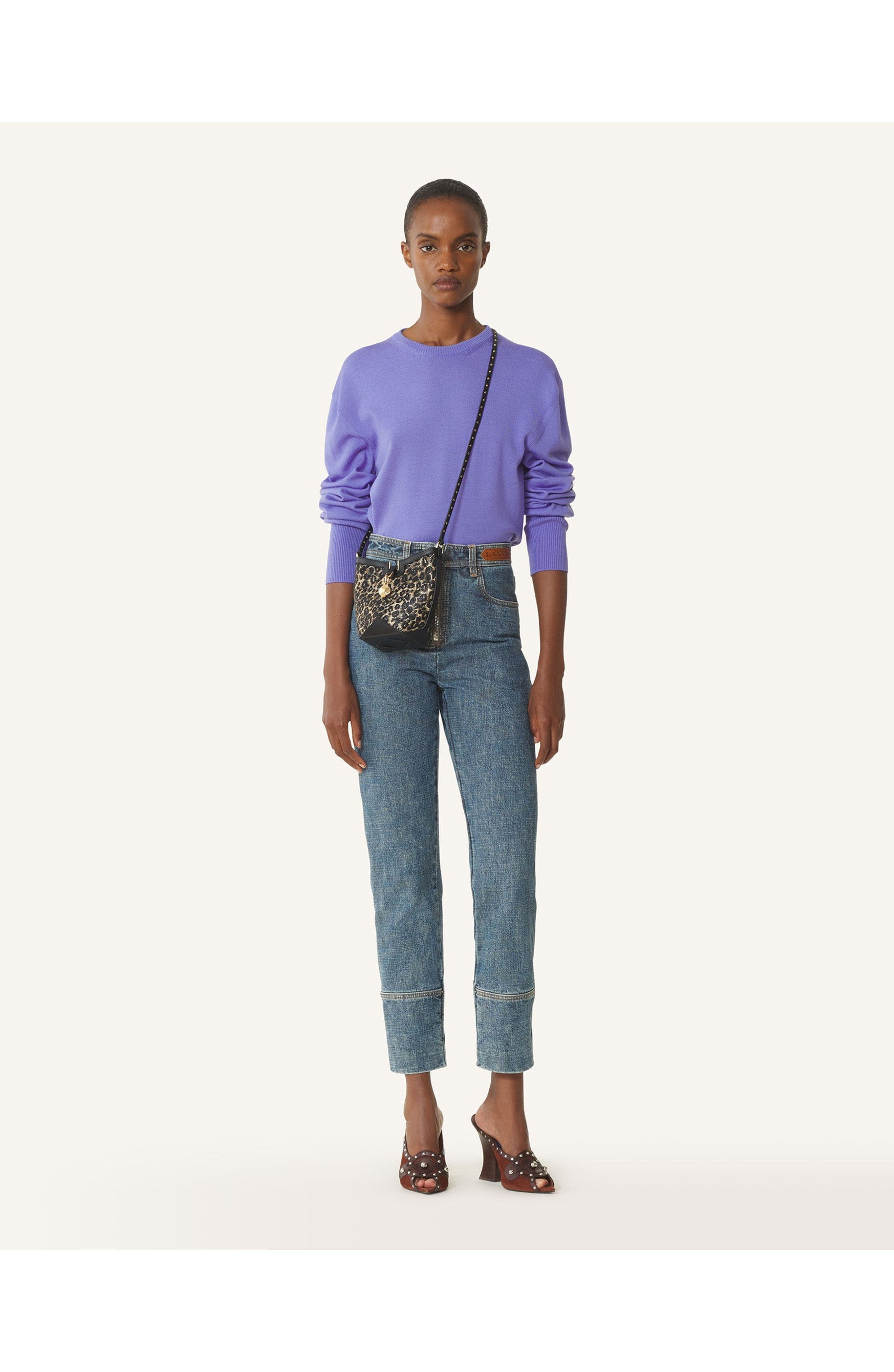 Lanvin Catch By Lanvin Small Raffia Bucket Bag, Alternate, color, 