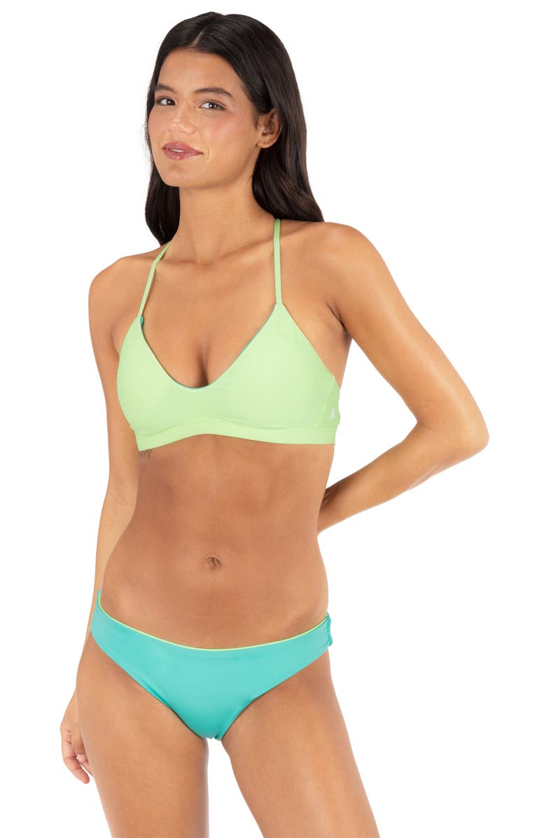 Hurley Reversible Bikini Bottoms, Alternate, color, Lime Blue