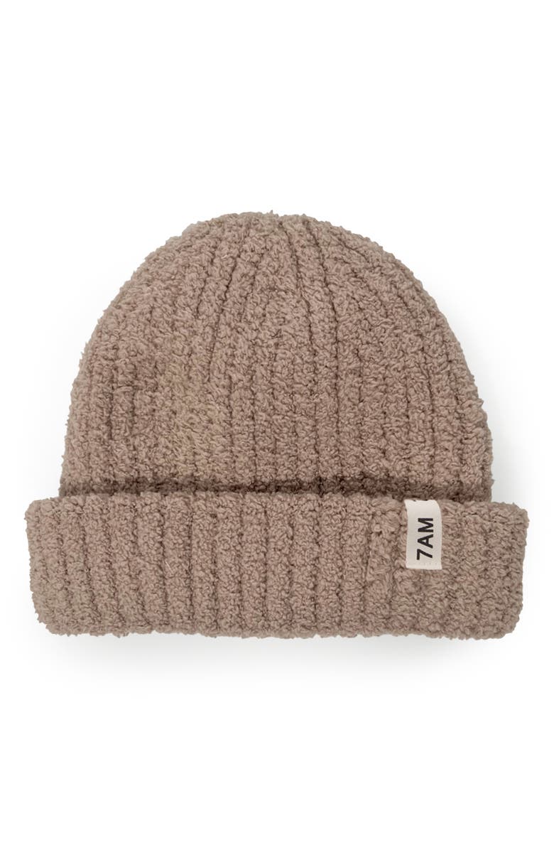 7 A.M. Enfant Kids' Fuzzy Beanie, Main, color, Taupe