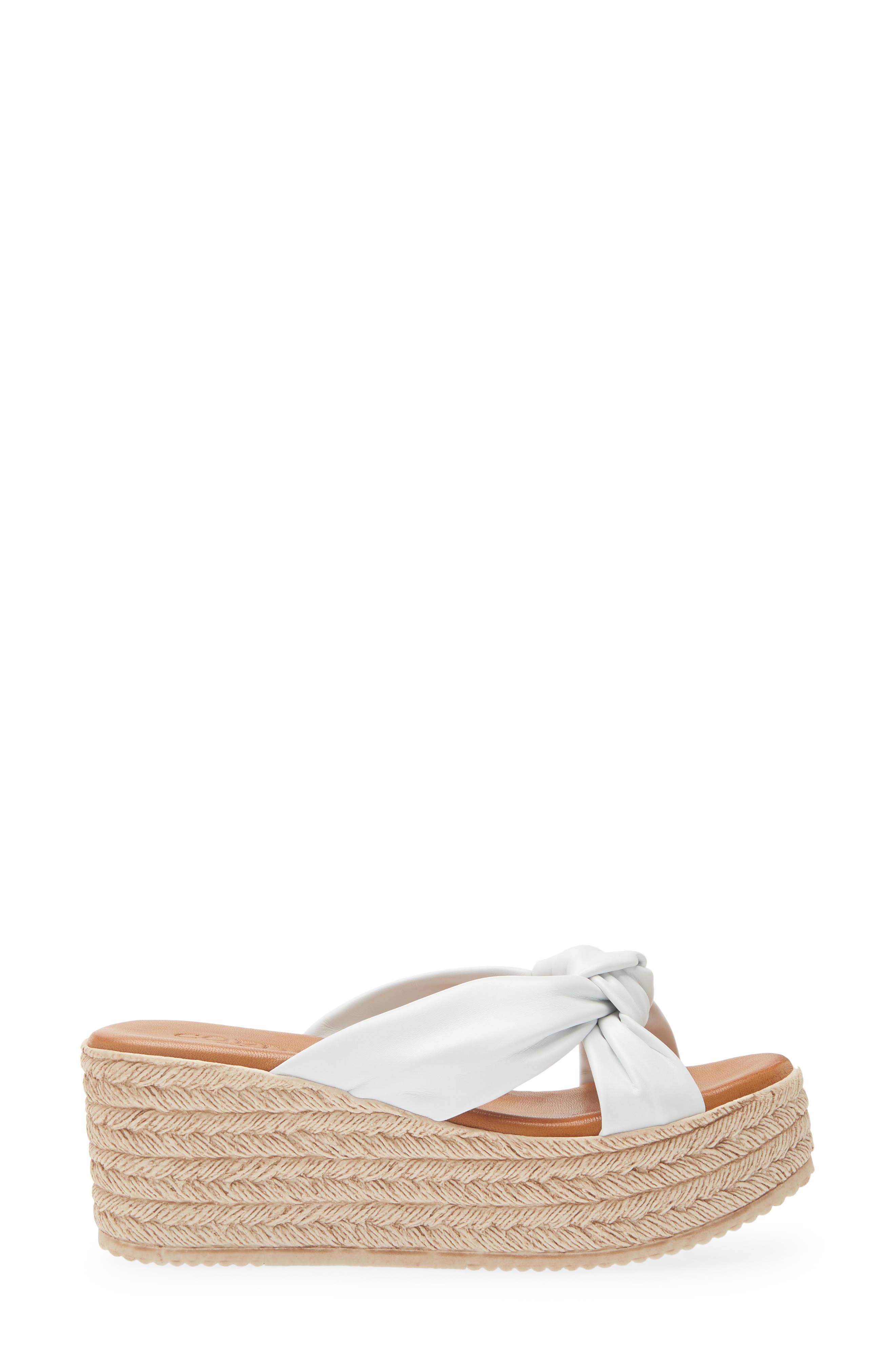 Brenda Platform Espadrille Sandal, Alternate, color, WHITE LEATHER