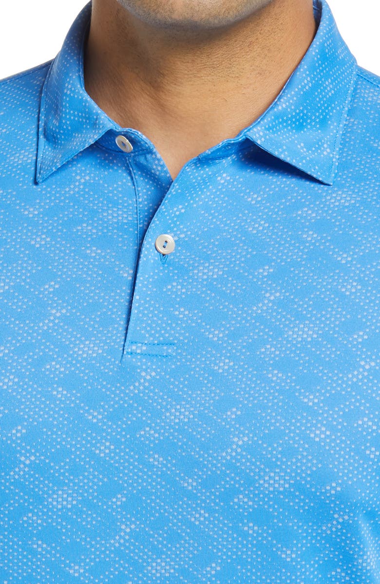 Peter Millar Carl Jacquard Short Sleeve Stretch Polo Shirt, Alternate, color, 