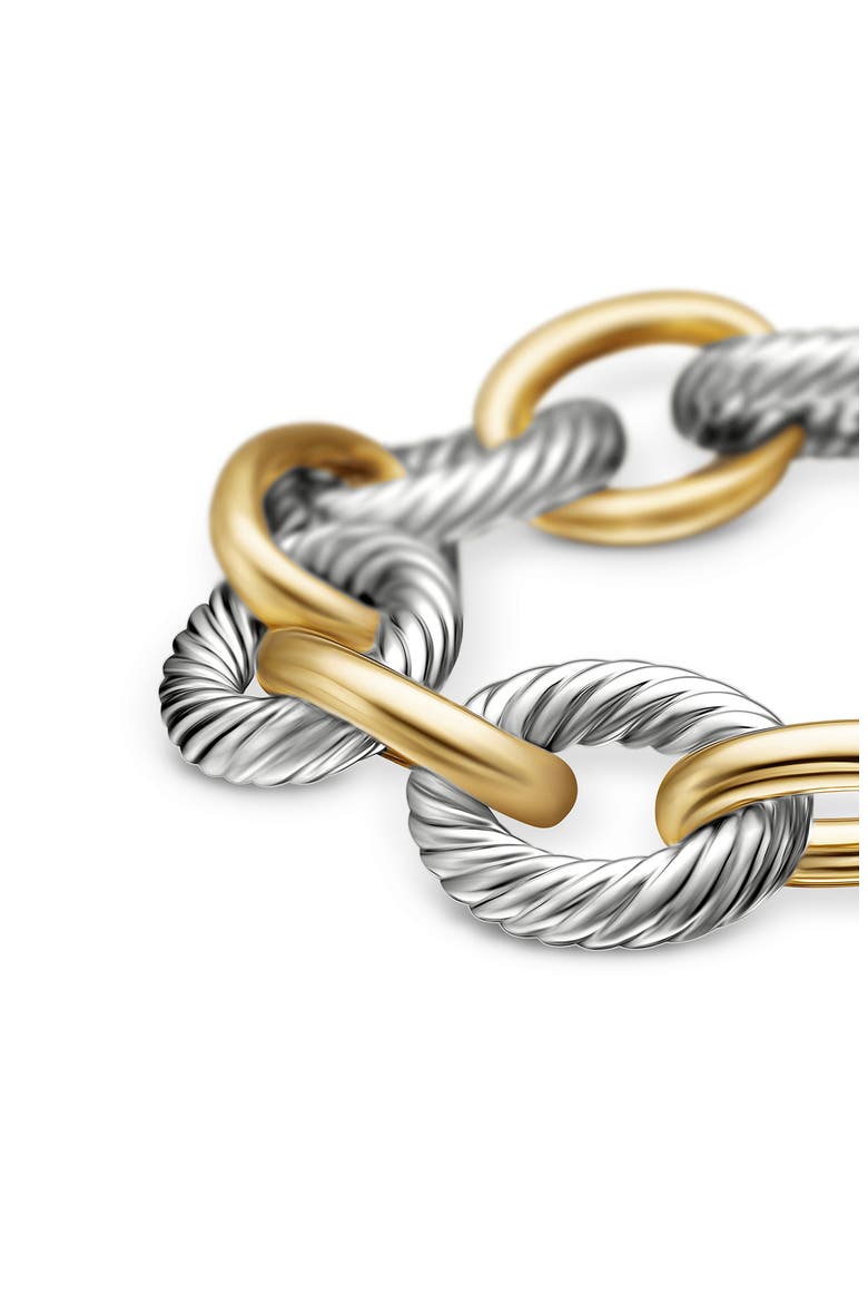 Oval Extra Large Link Bracelet with Gold, Alternate, color, TWO TONE