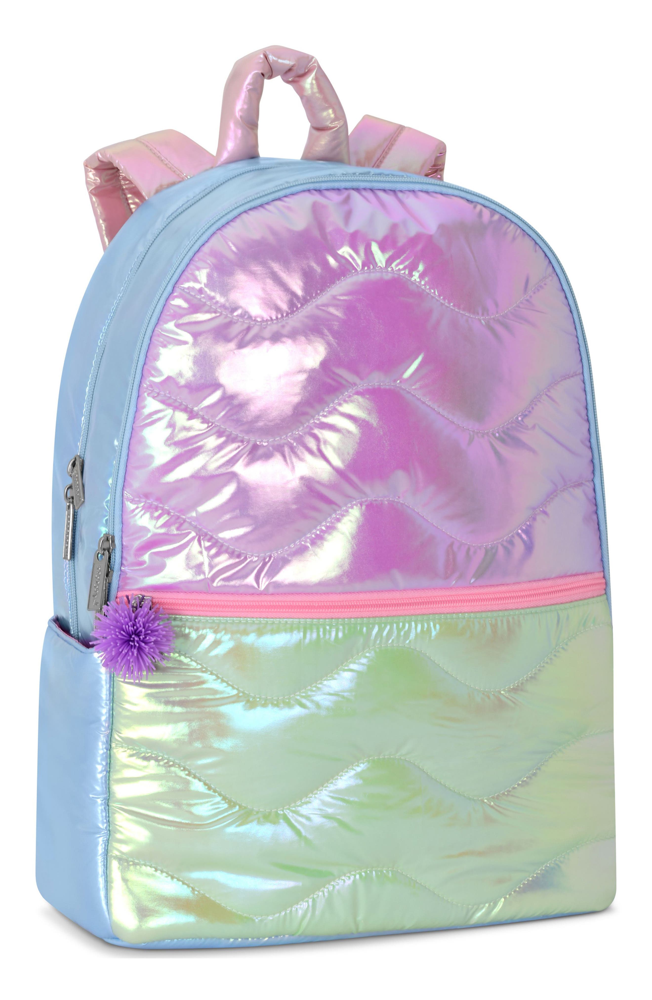 Iscream Kids' Quilted Colorblock Backpack, Alternate, color, 