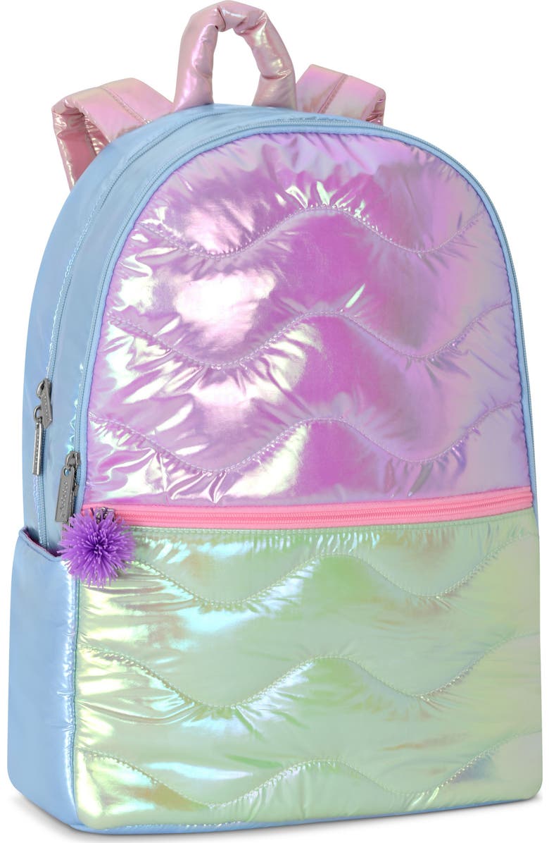 Iscream Kids' Quilted Colorblock Backpack, Alternate, color,