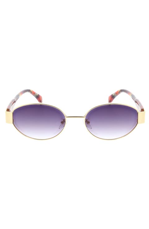 65mm Metal Oval Sunglasses