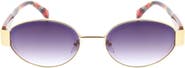 BCBGeneration 65mm Metal Oval Sunglasses