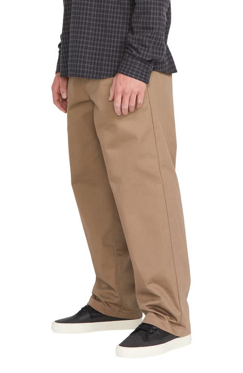 Volcom Frickin Skate Cotton Blend Chinos in Teak 