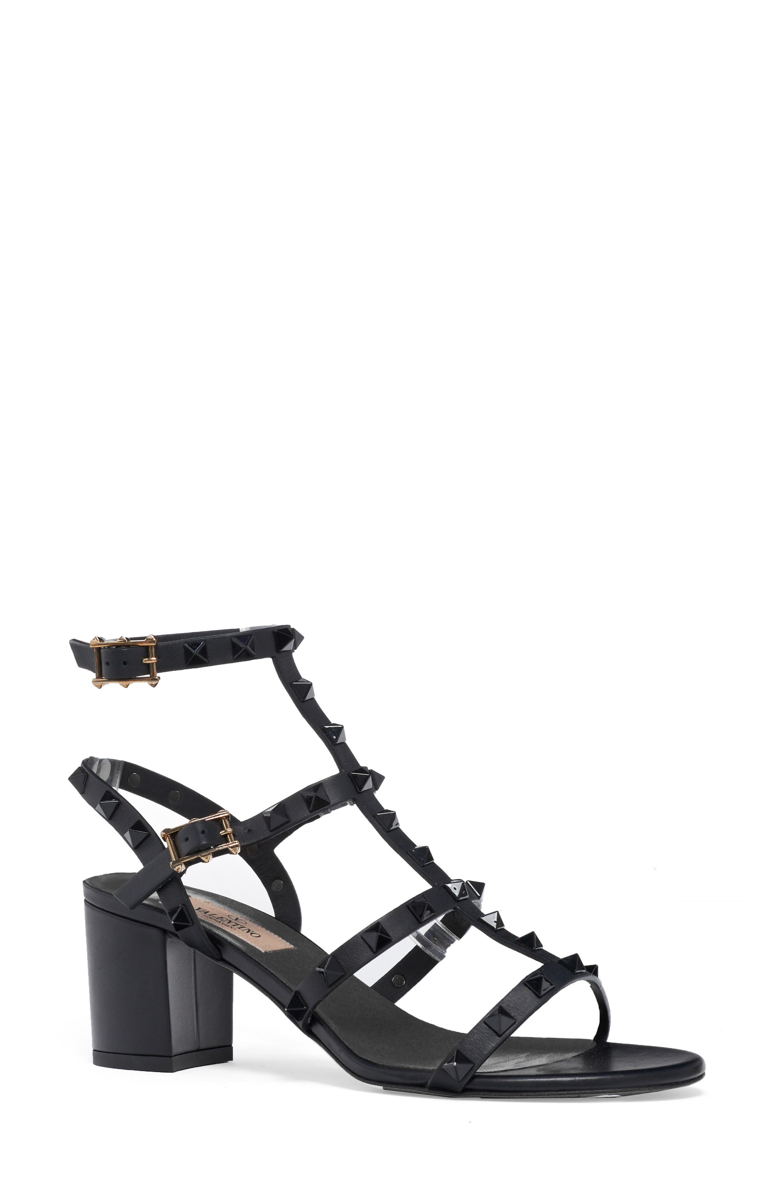 Valentino Garavani Rockstud Block Heel Sandal, Main, color, 
