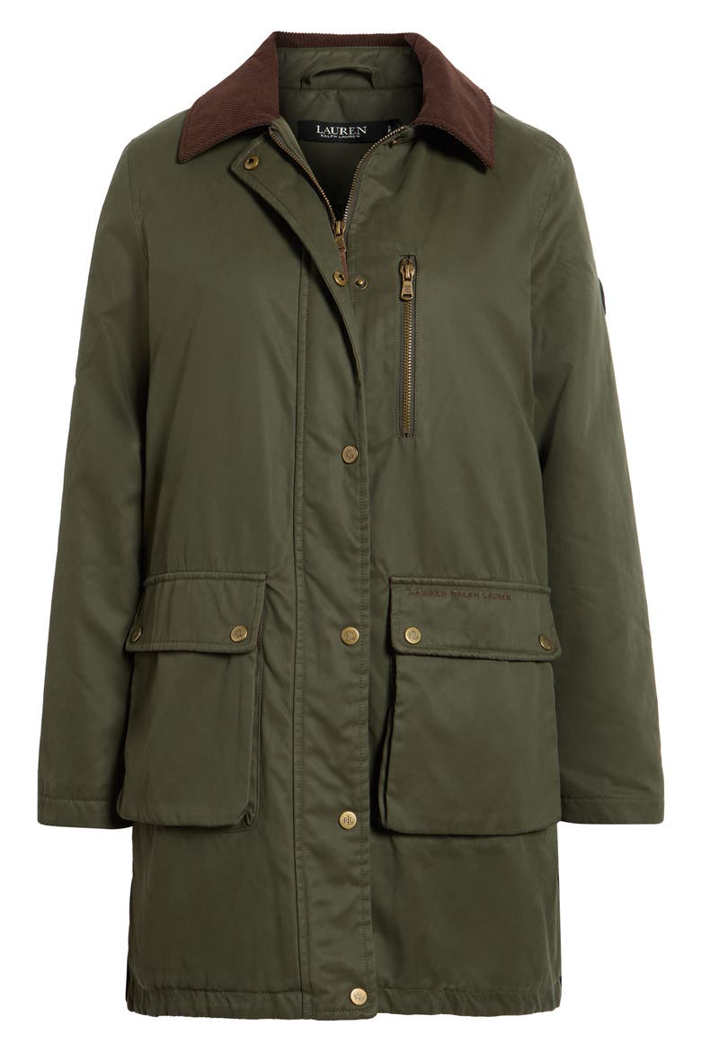 Waxed Barn Jacket, Main, color, OLIVE