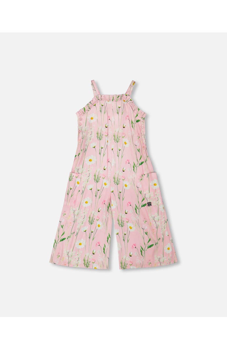 Deux par Deux Viscose Flowers Sleeveless Jumpsuit, Main, color, Pink Printed Flowers
