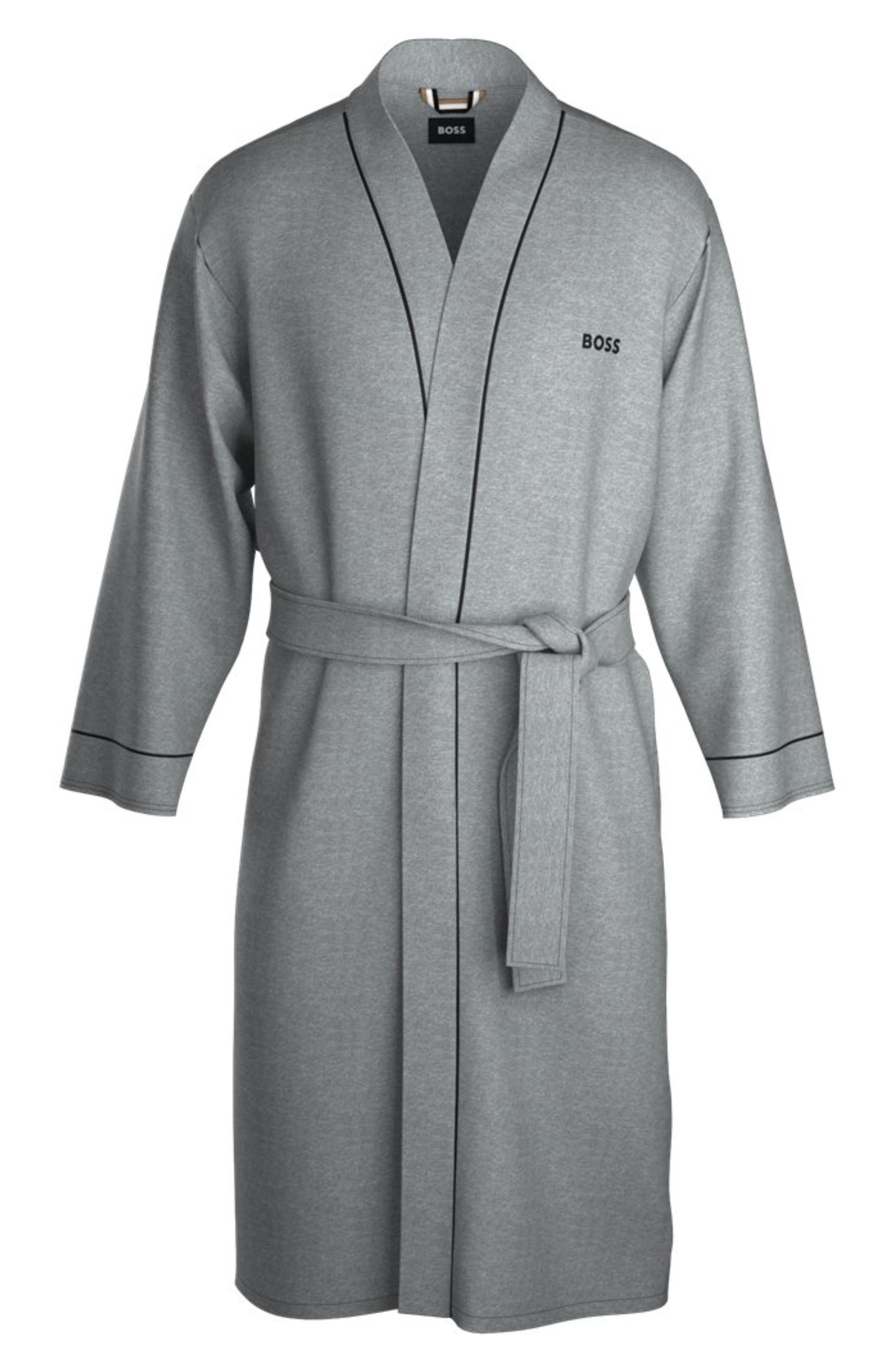 BOSS Men's Piped Cotton Robe