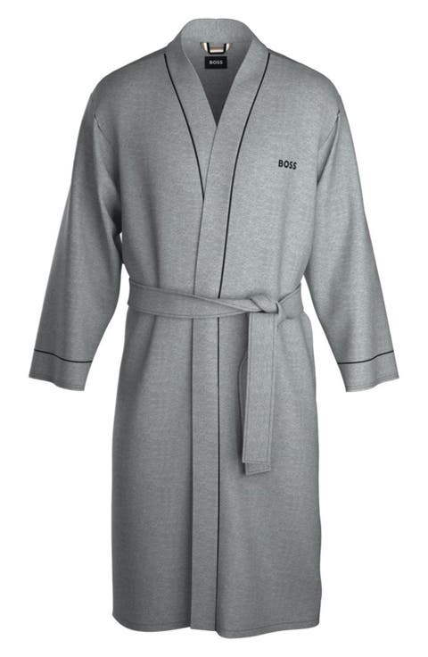 Men's Piped Cotton Robe