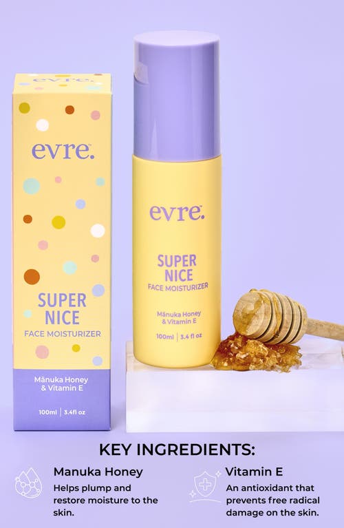 Evre. Super Nice Maunka Honey & Vitamin E Face Moisturizer In Transparent