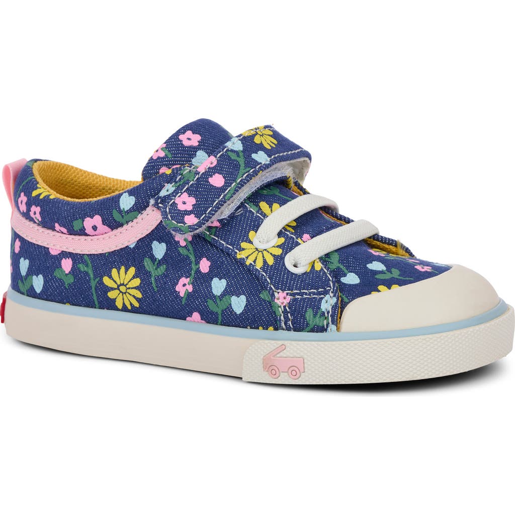 See Kai Run Kids' Kristin Sneaker In Blue Denim/floral