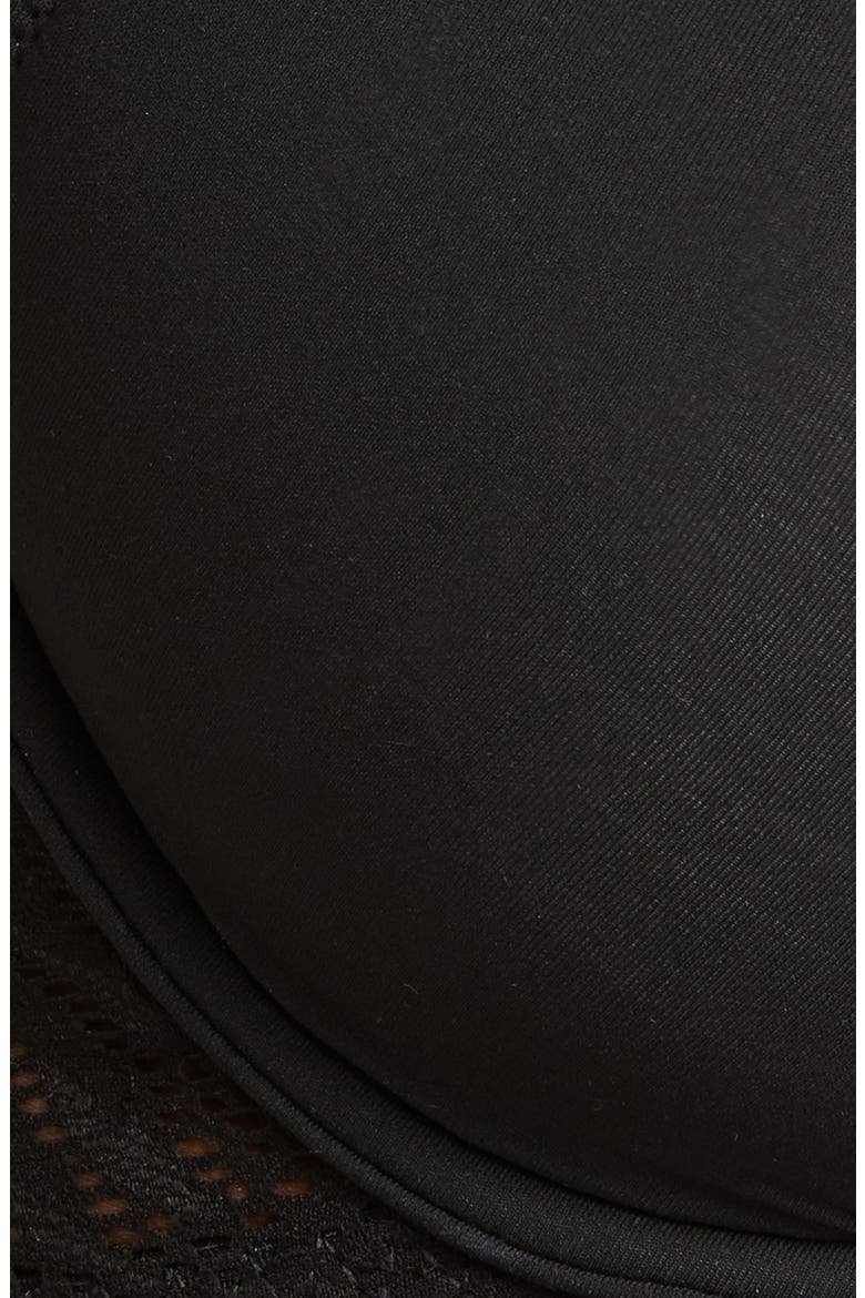Underwire Front Close Contour Bra, Alternate, color, BLACK