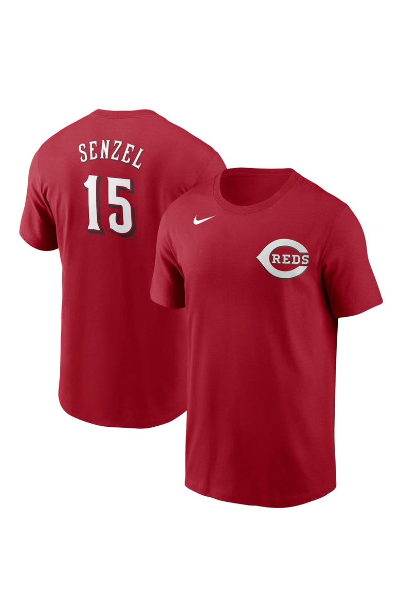 Nike Men's Nike Nick Senzel Red Cincinnati Reds Name & Number T-Shirt, Main, color,