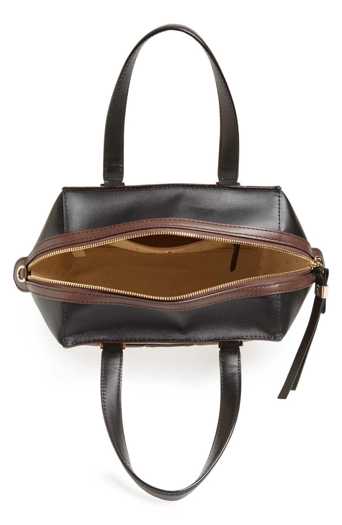 'small 2 park avenue beau' satchel, Alternate, color, DARK N STORMY/CREAM/BLACK