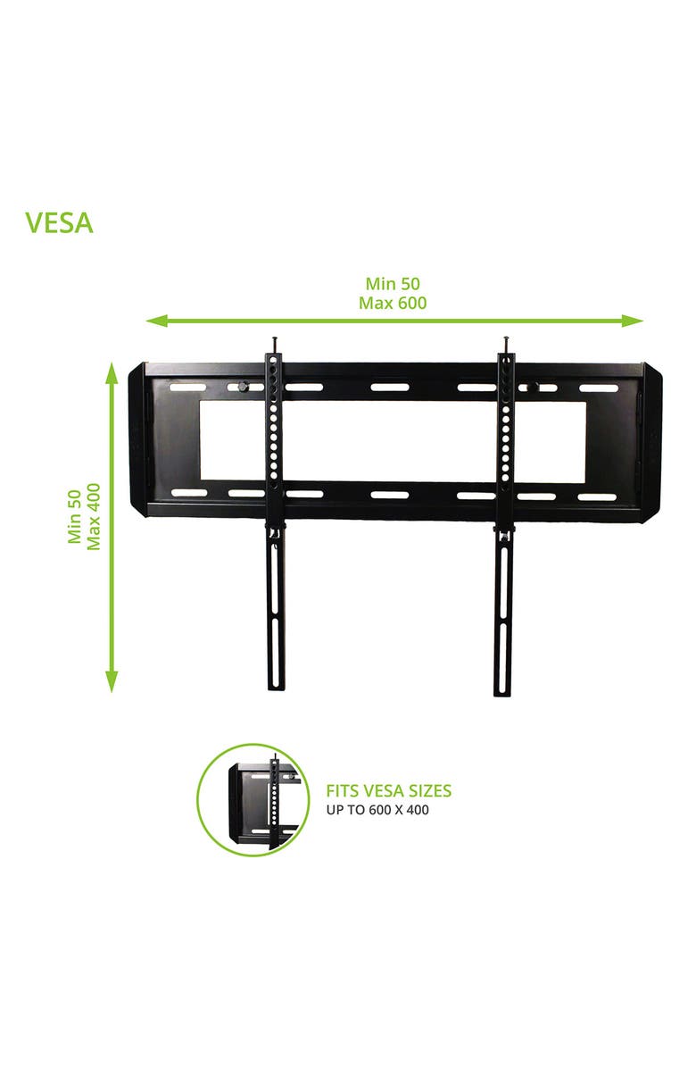 Kanto F3760 Fixed TV Mount for 37" - 70" TVs, Alternate, color, Black