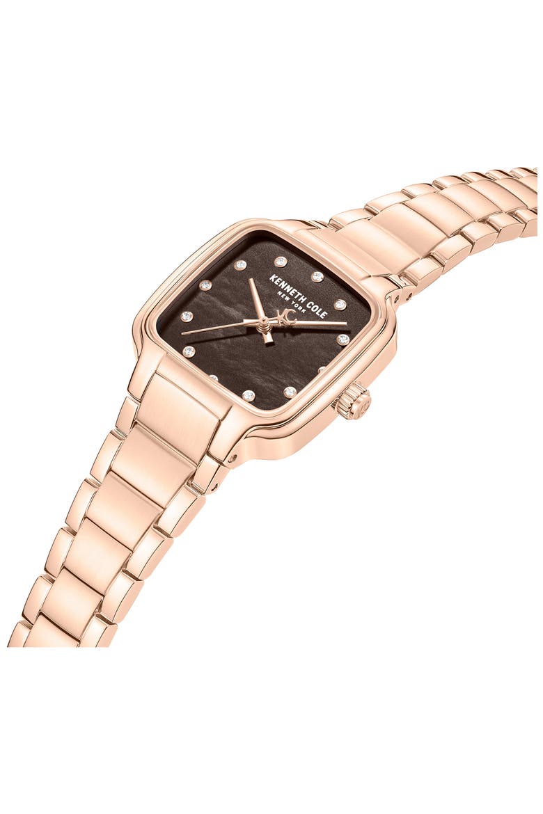Classic Mother-of-Pearl & Diamond Bracelet Watch, 28mm x 31.6mm, Alternate, color, PINK