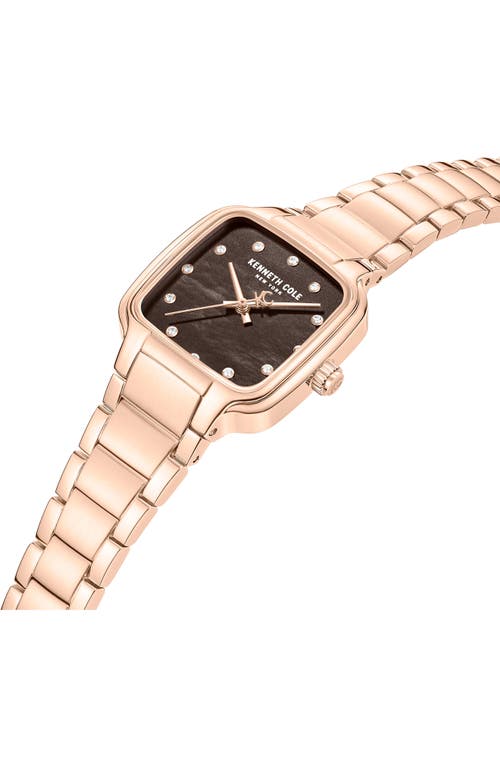 Kenneth Cole New York Classic Mother-of-pearl & Diamond Bracelet Watch, 28mm X 31.6mm In Gold