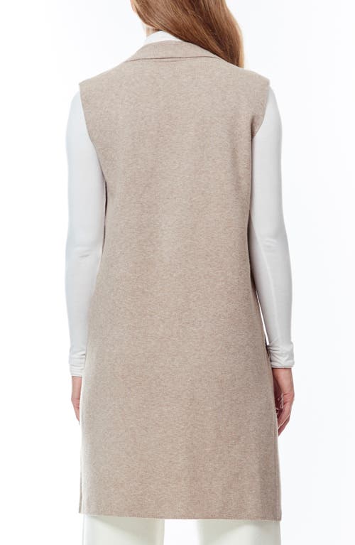 By Design Whitney Longline Vest In Tapioca Heather
