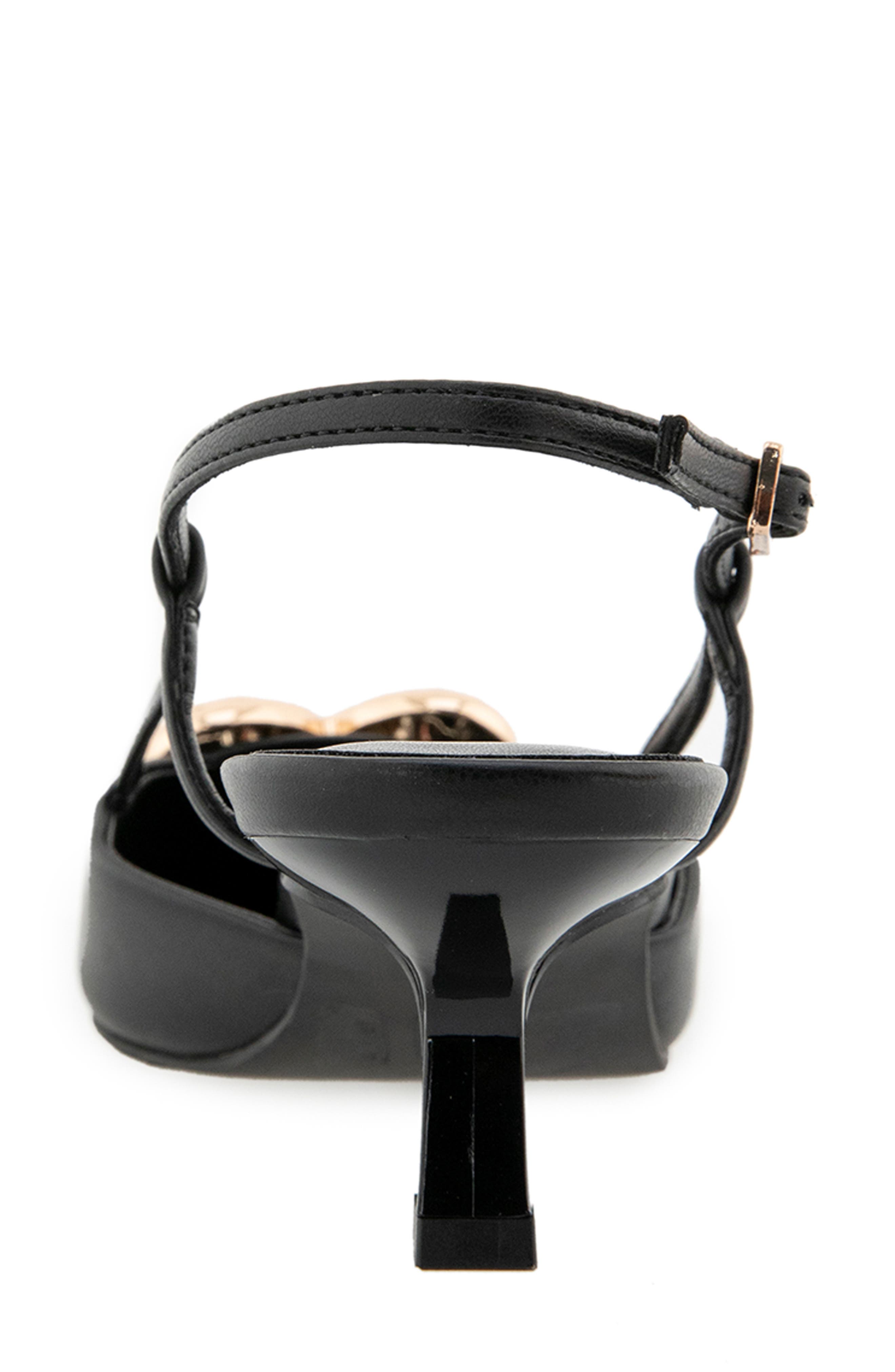 Kensie Elliana Heart Slingback Pump, Alternate, color, Black