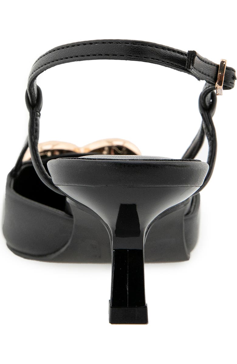 Kensie Elliana Heart Slingback Pump, Alternate, color, Black