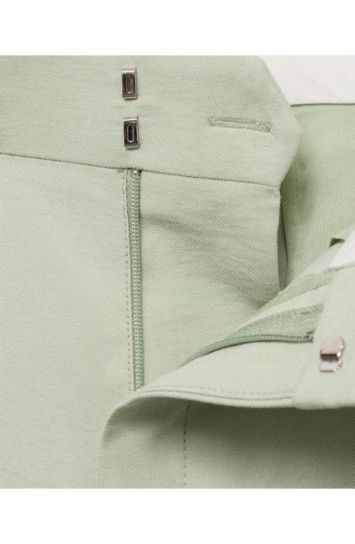 Mango Straight Leg Suit Pants In Green