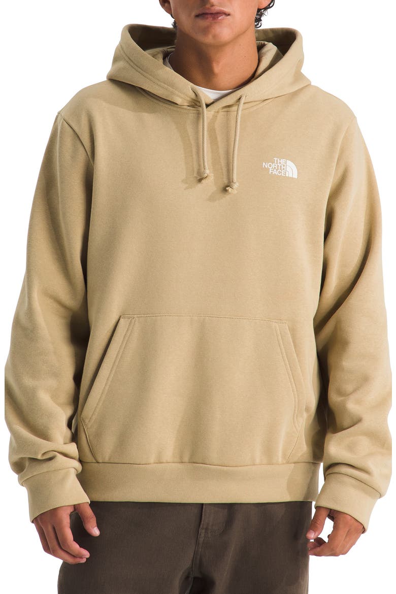 Stay Exploring Regular Fit Cotton Blend Hoodie, Main, color, KHAKI STONE