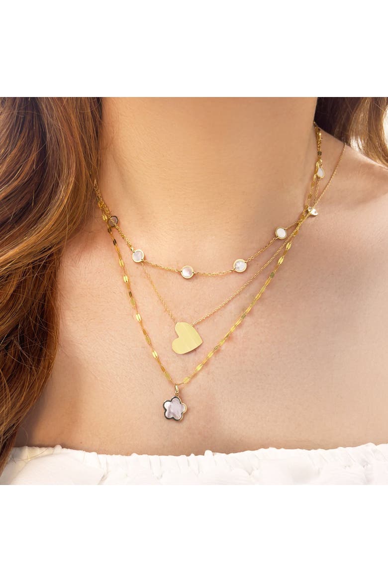 Mother of Pearl Bubble Chain Necklace, Alternate, color, Mother of Pearl
