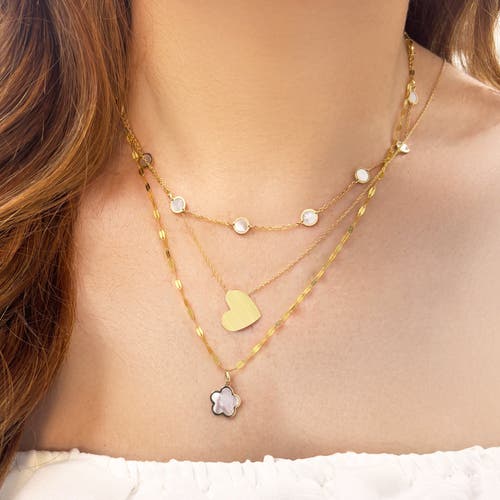 The Lovery Fine Jewelry Mother Of Pearl Bubble Chain Necklace In Gold