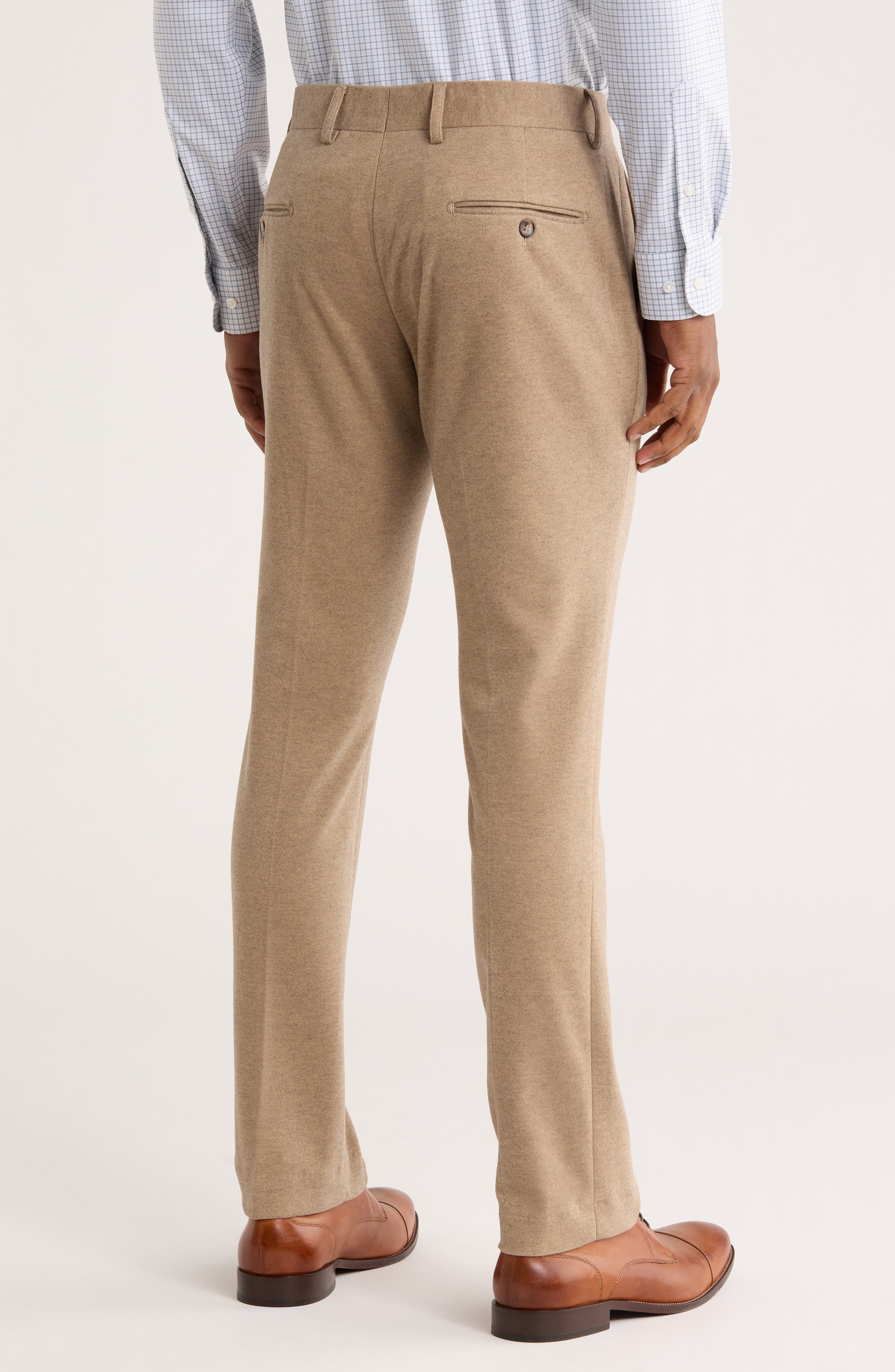 Slim Fit Flat Front Dress Pants - image 2