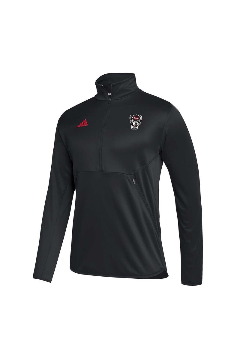 adidas Men's adidas Black NC State Wolfpack 2023 Sideline AEROREADY Half-Zip Top, Alternate, color, 