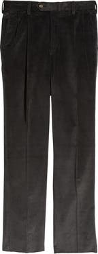 Berle Italian 8-Wale Luxury Corduroy Pleated Trousers