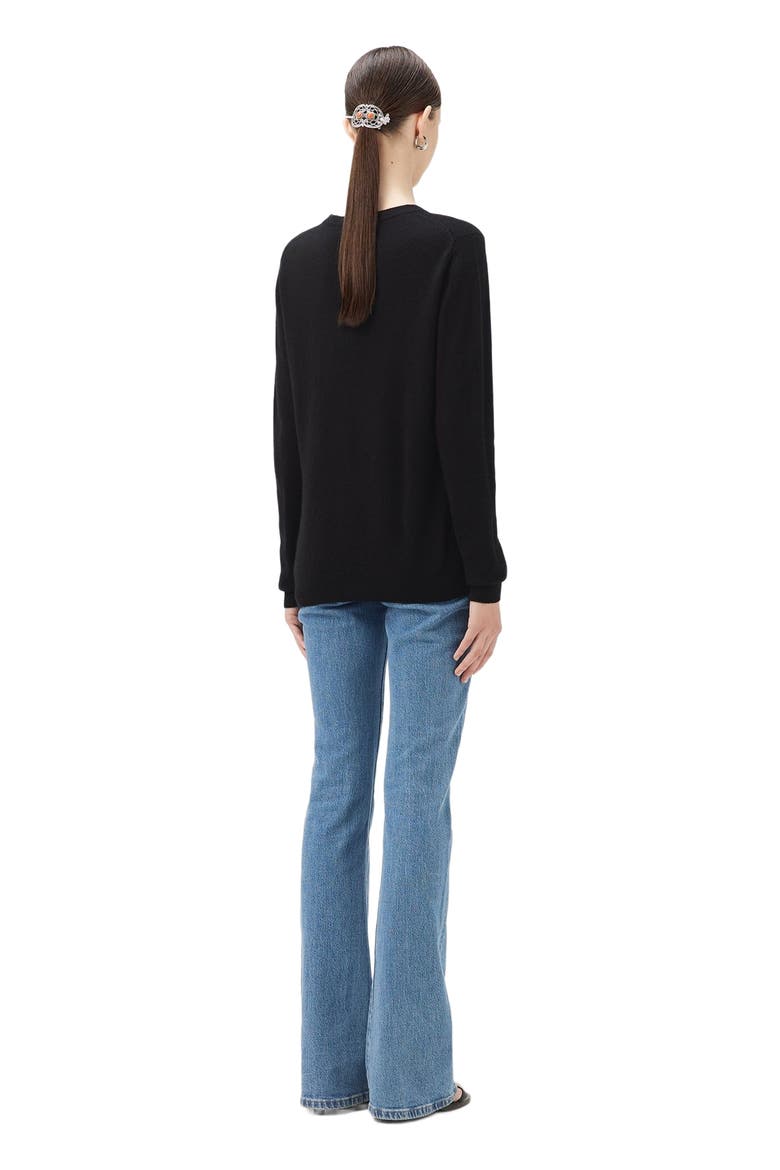 Essential Cashmere Crewneck Sweater, Alternate, color, black