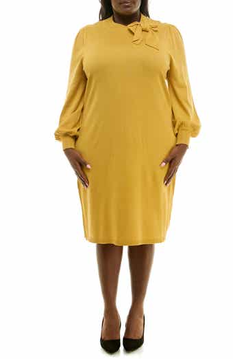 Rib Knit Long Sleeve Sweater Dress