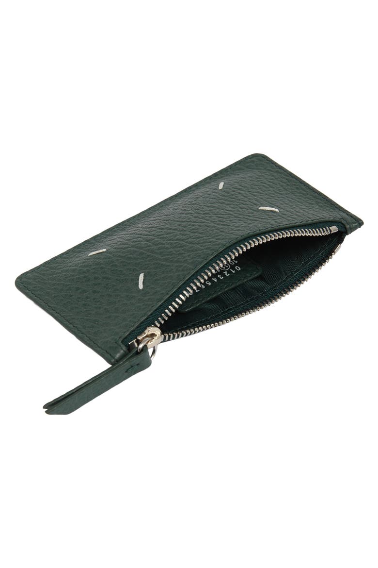 Zip Card Holder, Alternate, color, BOTTLE GREEN