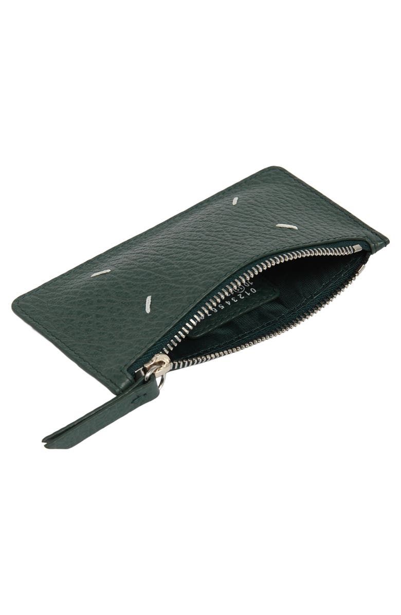 Maison Margiela Zip Card Holder, Alternate, color, Bottle Green