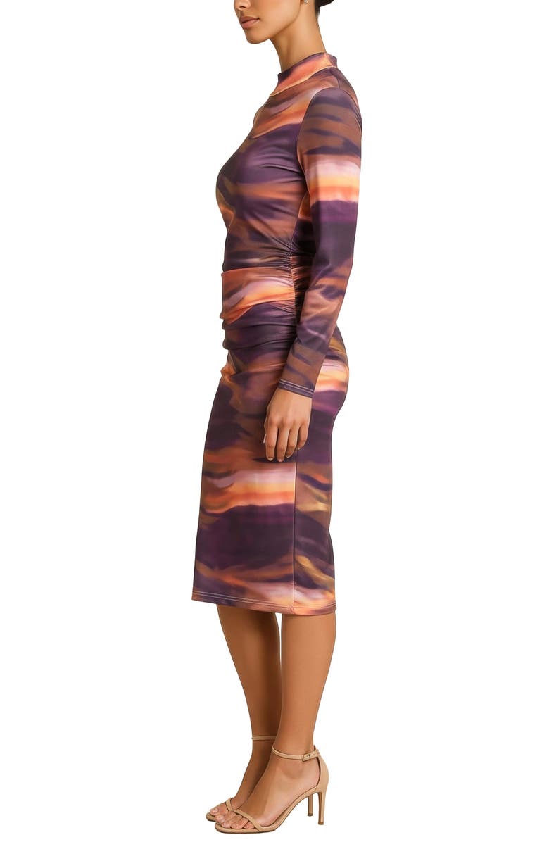 AREA STARS Mock Neck Jersey Dress, Alternate, color, Abstract Stripe