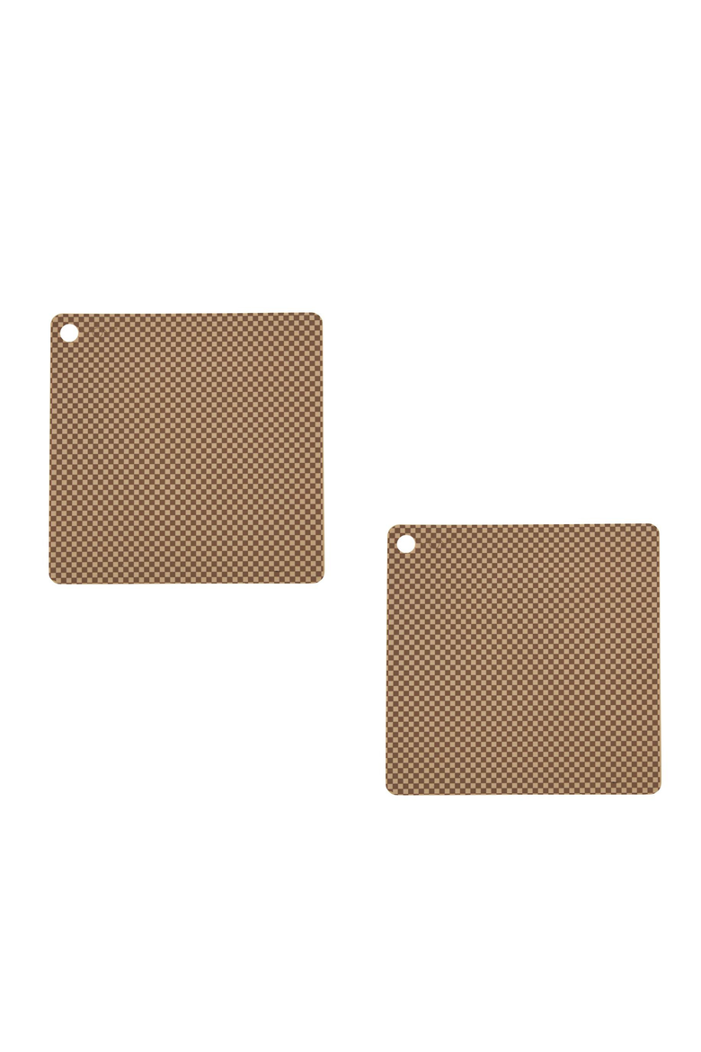Placemat Checker - Pack of 2, Alternate, color, Camel