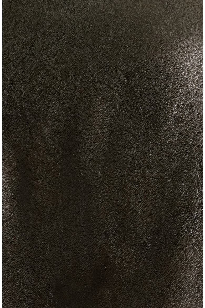 Derry Leather Jacket, Alternate, color, DARK OLIVE